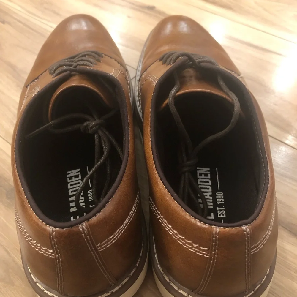 Steve Madden “P-Jansen” Men’s Office Oxford Dress Shoe, Brown, US Size 9